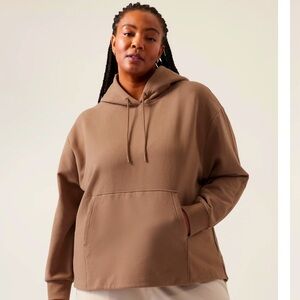 Women’s size M Tan Retroplush Athleta Hoodie/ super soft/ NWOT condition